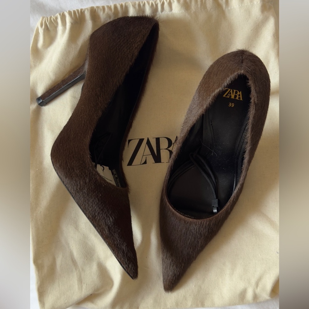 SOLD! Zara Women's Brown Pointed Toe Shoes NWT
